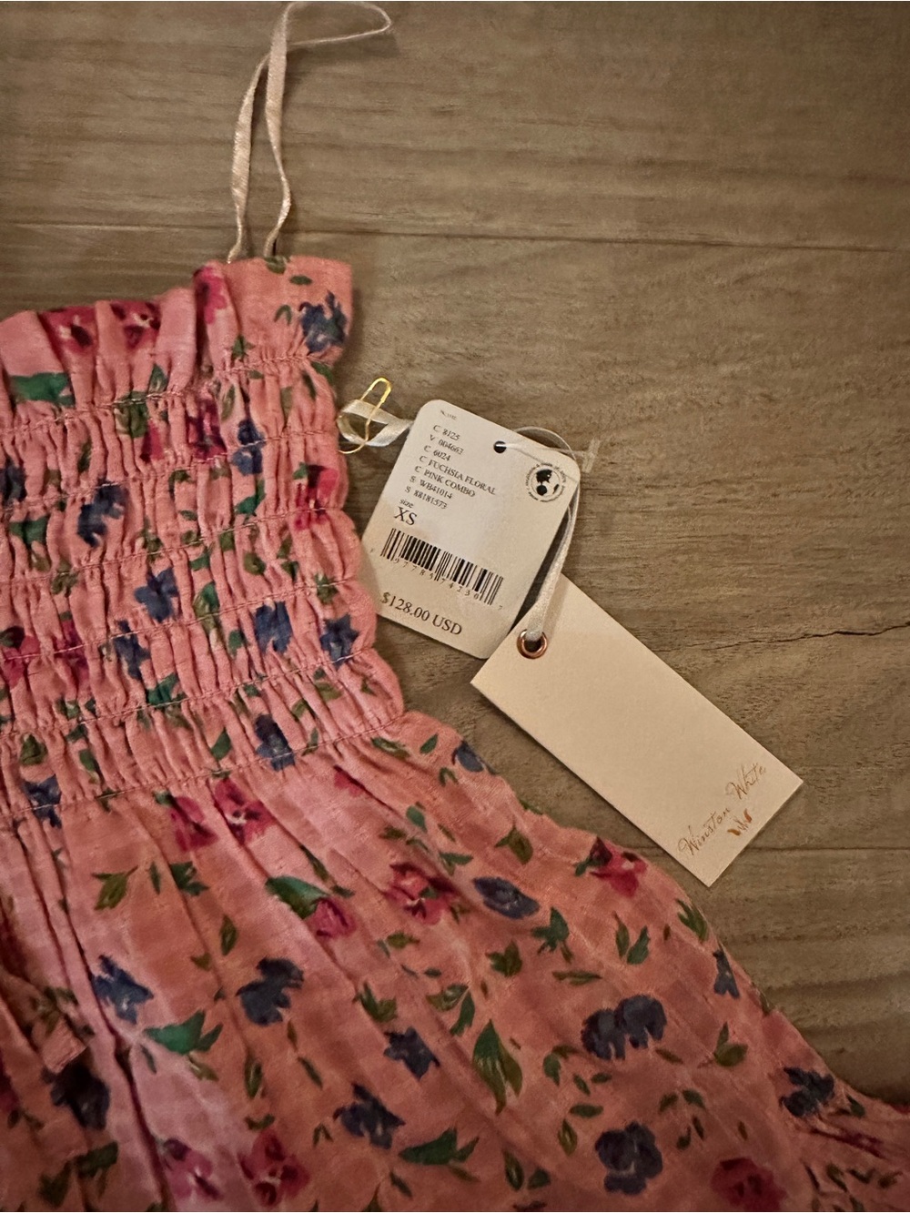 NWT Winston White Olivia Shorts in Fuchsia Combo, Pink Floral Ruffle Shorts - Picture 5 of 5